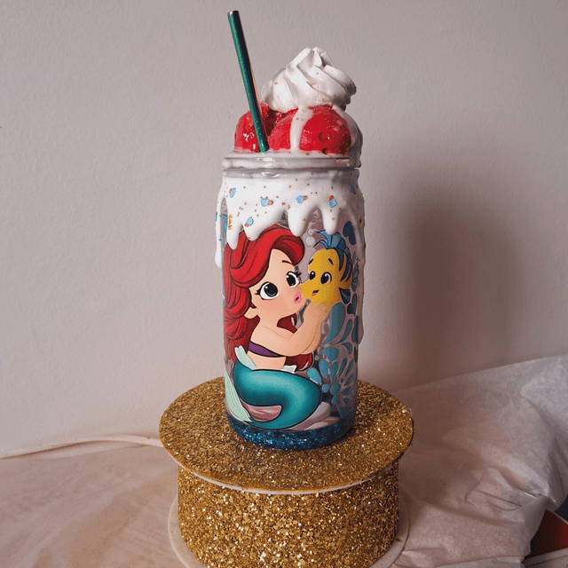 Ariel snow globe tumbler